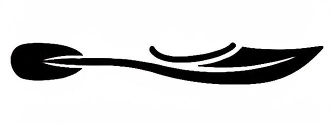 An Mor Kayak logo with stylised paddle symbol