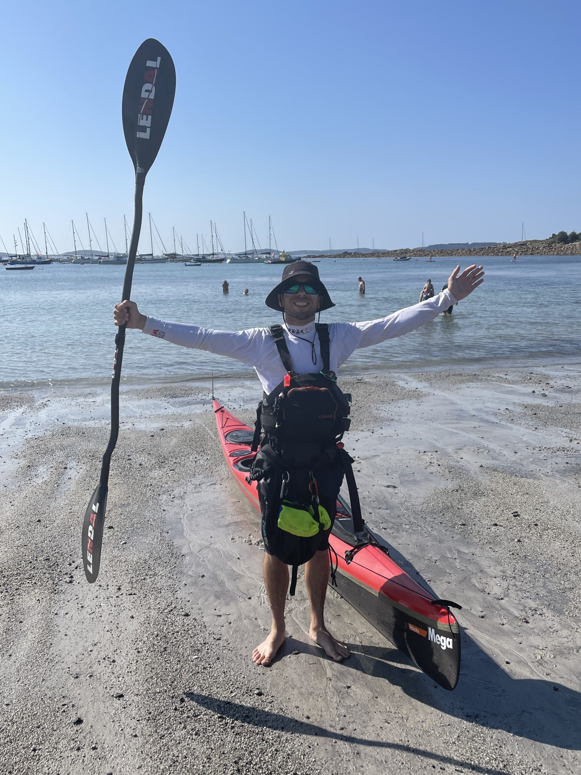James Roberts Sea Kayak Coach Crossing from Lands End to the Isles of Scilly.