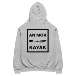 An Mor Kayak Hoodie with Back Box logo print